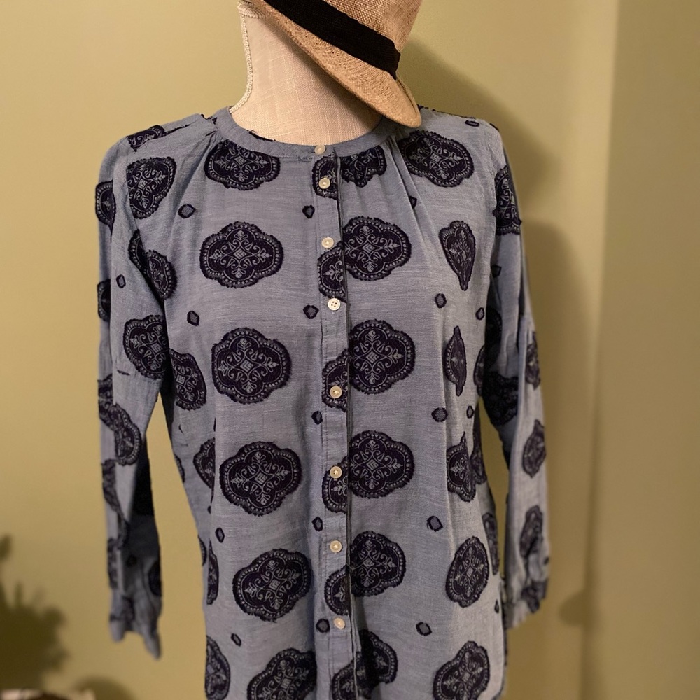 Loft MP denim embroidered shirt